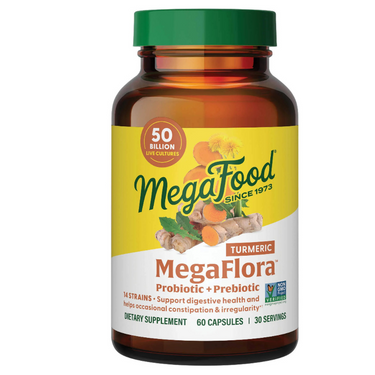 MegaFlora Probiotic + Prebiotic with Turmeric
